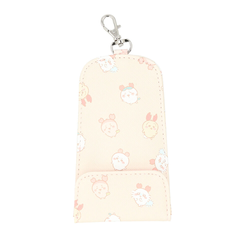 BACKYARD FAMILY「ちいかわ キーホルダー 通販 キーケース リール付きキーケース キーカバー キャラクター 鍵」|チャーム・キーホルダー|ピンク1