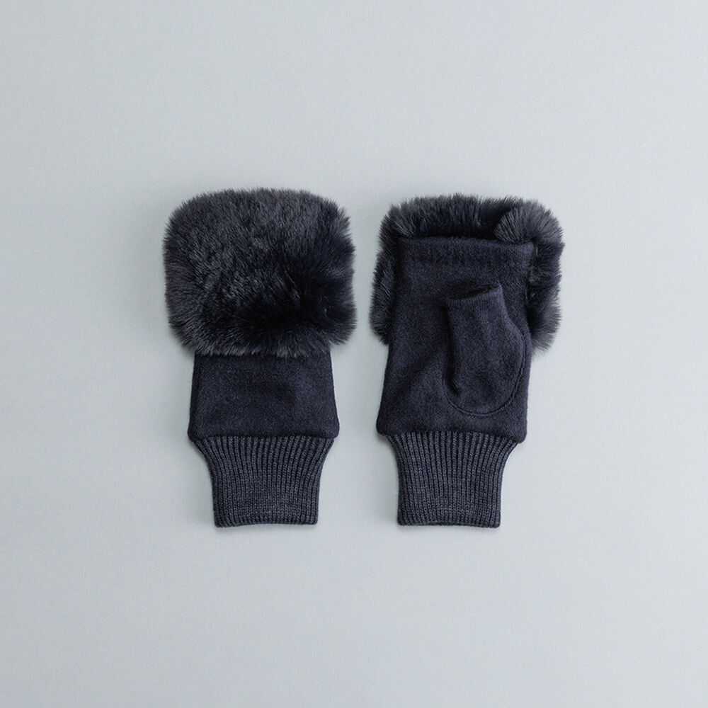 BACKYARD FAMILY「クロダ 手袋 レディース 通販 グローブ 手ぶくろ 指なし ハンドウォーマー ハンドカバー 暖かい」|手袋|ブルー1