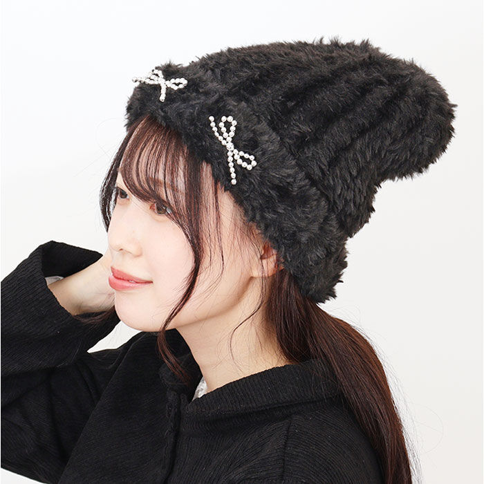 BACKYARD FAMILY「ニット帽 レディース 通販 ニットキャップ 帽子 キャップ ニット帽子 秋冬 冬小物 かわいい」|ニット帽|