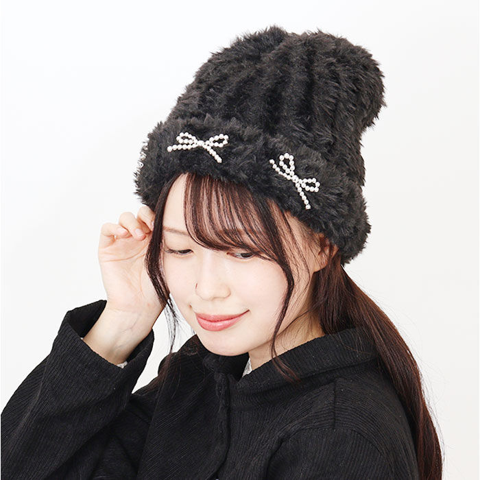 BACKYARD FAMILY「ニット帽 レディース 通販 ニットキャップ 帽子 キャップ ニット帽子 秋冬 冬小物 かわいい」|ニット帽|