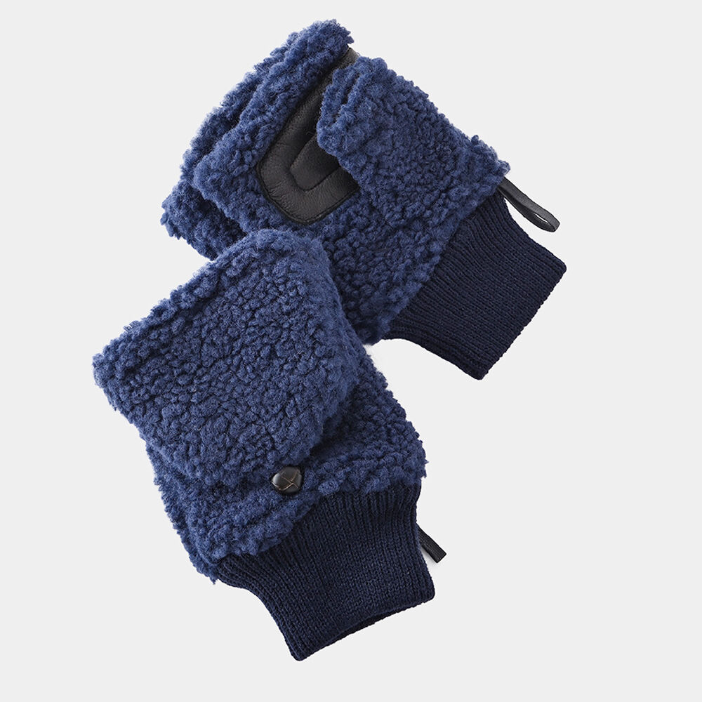 BACKYARD FAMILY「クロダ 手袋 メンズ 通販 グローブ 手ぶくろ 指なし カバー付き ハンドウォーマー ハンドカバー」|手袋|ブルー2