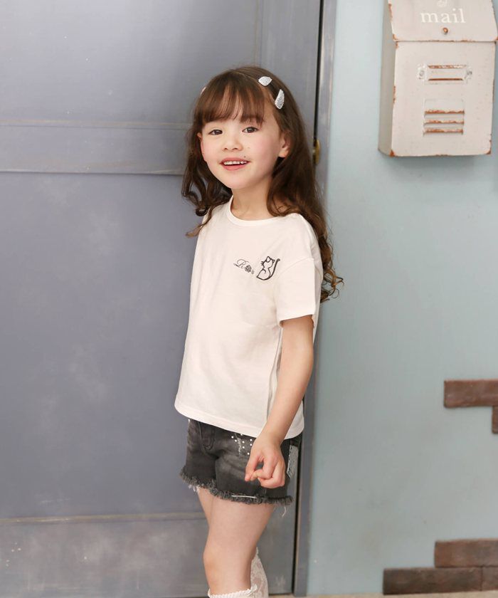 BACKYARD FAMILY「キッズ Tシャツ 半袖 女の子 通販 カットソー 73062401 半袖Tシャツ 夏服 ねこ 猫」|その他|