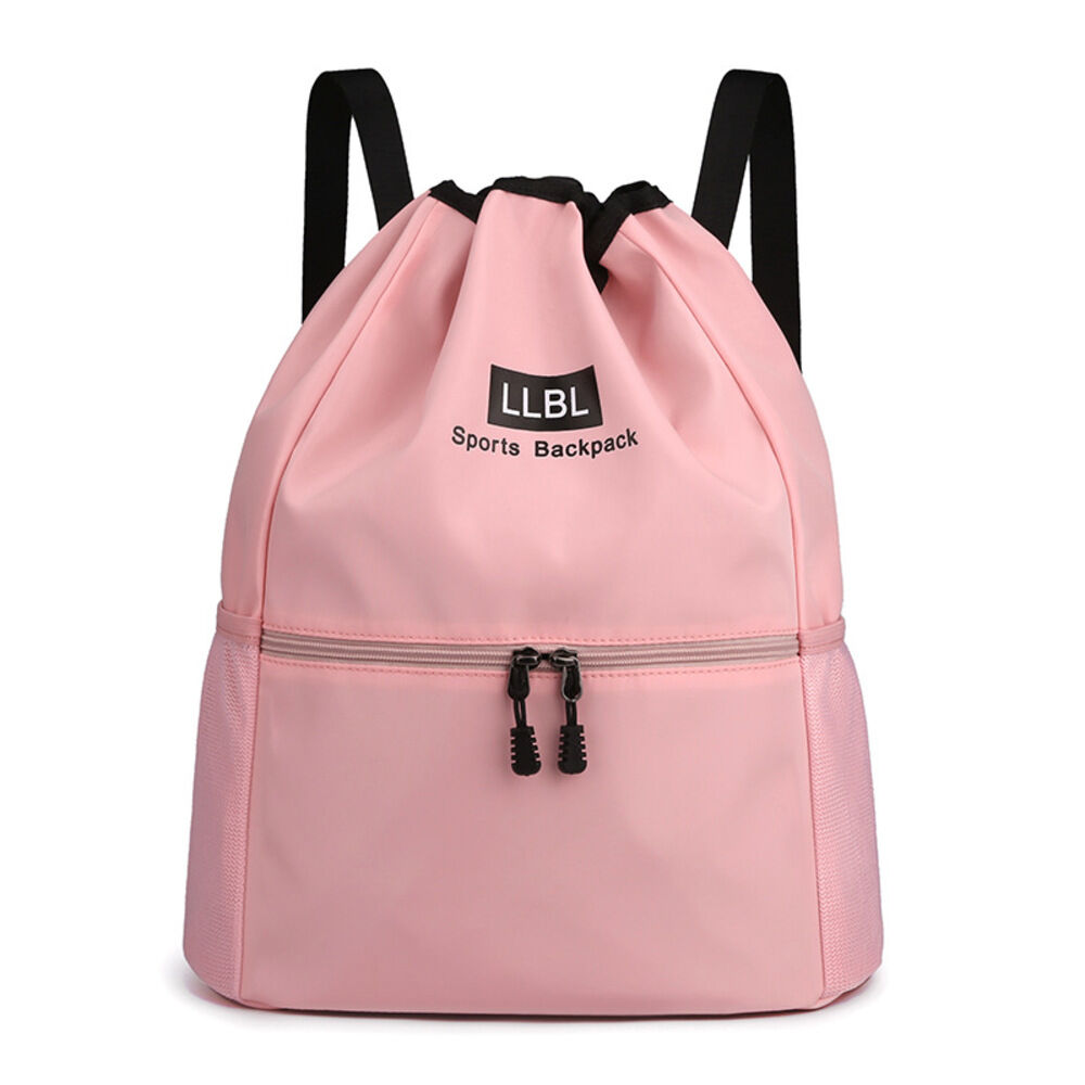 BACKYARD FAMILY「ナップサック スポーツ 通販 ナップザック プールバッグ 巾着リュック リュックサック 体操着入れ」|リュック|ピンク1