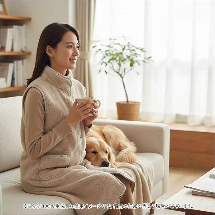 BACKYARD FAMILY「スリーパー 大人 通販 着る毛布 ベスト ルボア Le bois 冬 秋冬 冬用 ルームウェア」|ブランケット|