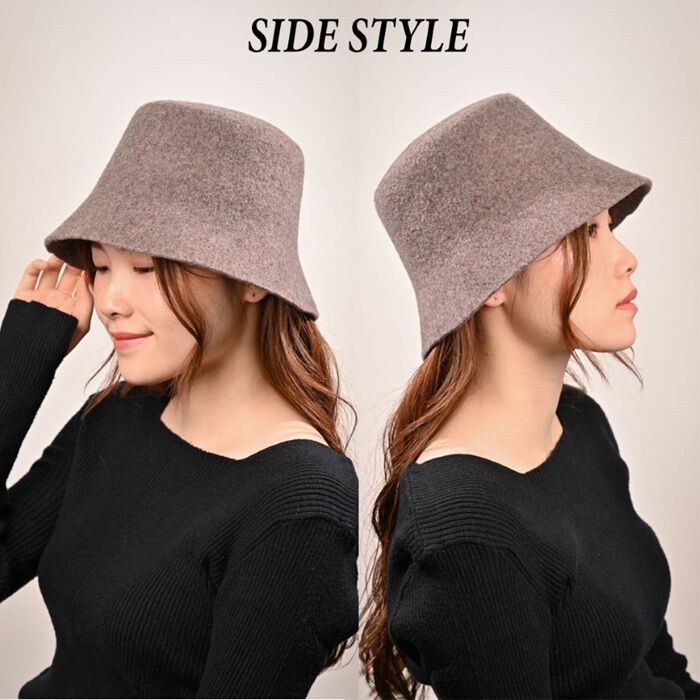 BACKYARD FAMILY「バケットハット レディース 冬 通販 バケット ハット 秋冬 帽子 秋 ウールハット バケハ」|ハット|