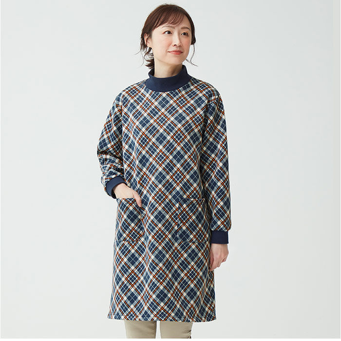 BACKYARD FAMILY「チュニック 長袖 裏起毛 通販 ロングチュニック 長袖チュニック レディース 割烹着 かぶるだけ」|その他|