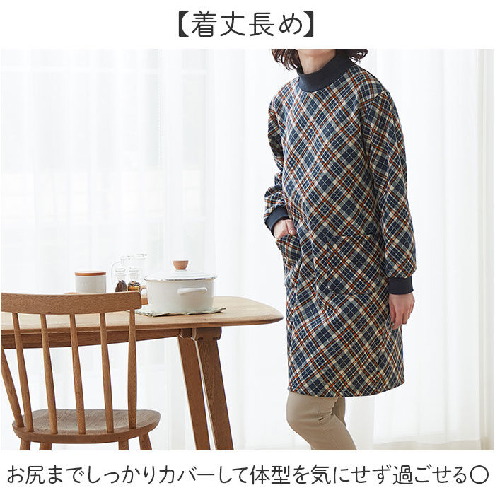 BACKYARD FAMILY「チュニック 長袖 裏起毛 通販 ロングチュニック 長袖チュニック レディース 割烹着 かぶるだけ」|その他|