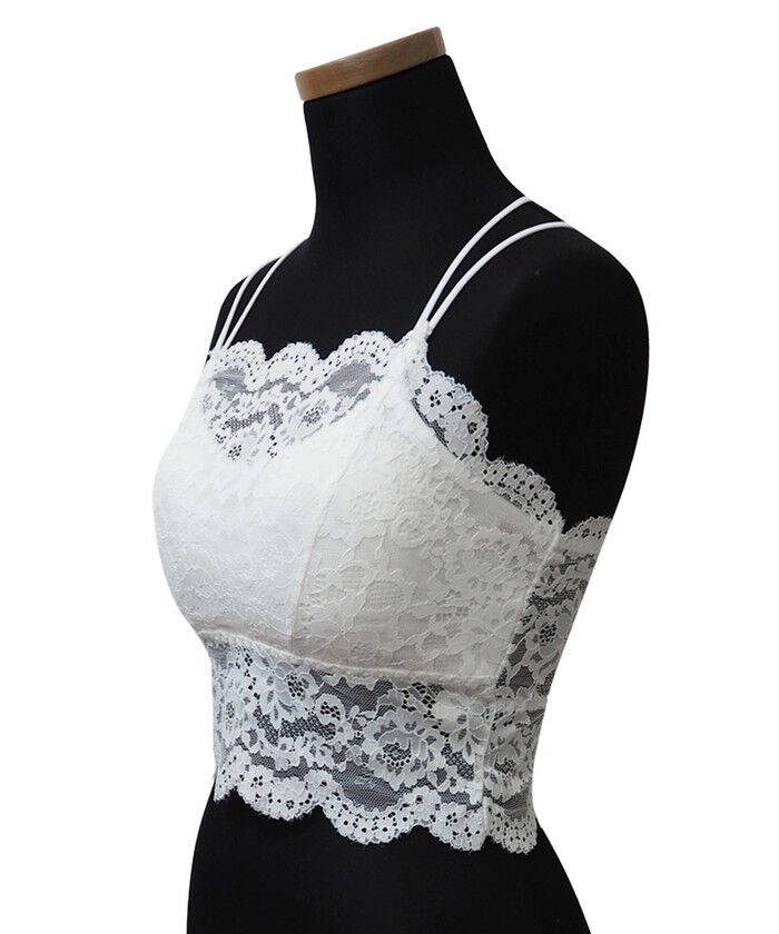 BACKYARD FAMILY「チューブトップ カップ付き 通販 ベアトップ ブラトップ ビスチェ レース 総レース トップス」|その他|