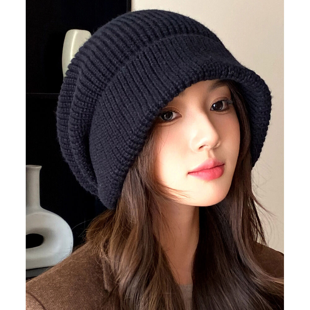 BACKYARD FAMILY「ニット帽 レディース 秋冬 通販 ニット帽子 帽子 ぼうし ニットキャップ 防寒 diamond」|ニット帽|ブラック1