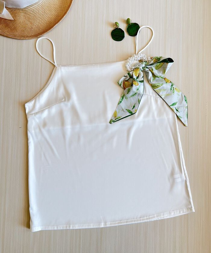 BACKYARD FAMILY「キャミソール カップなし 通販 サテン キャミ サテンキャミ さらさら 透けにくい レディース」|その他|