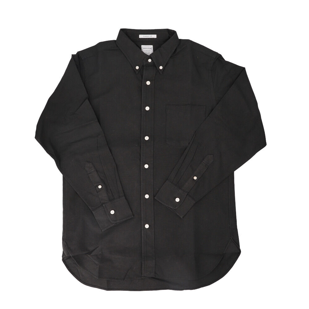 BACKYARD FAMILY「HOUSTON ヒューストン シャツ 通販 オックスフォードボタンダウンシャツ 無地シャツ」|その他|ブラック1