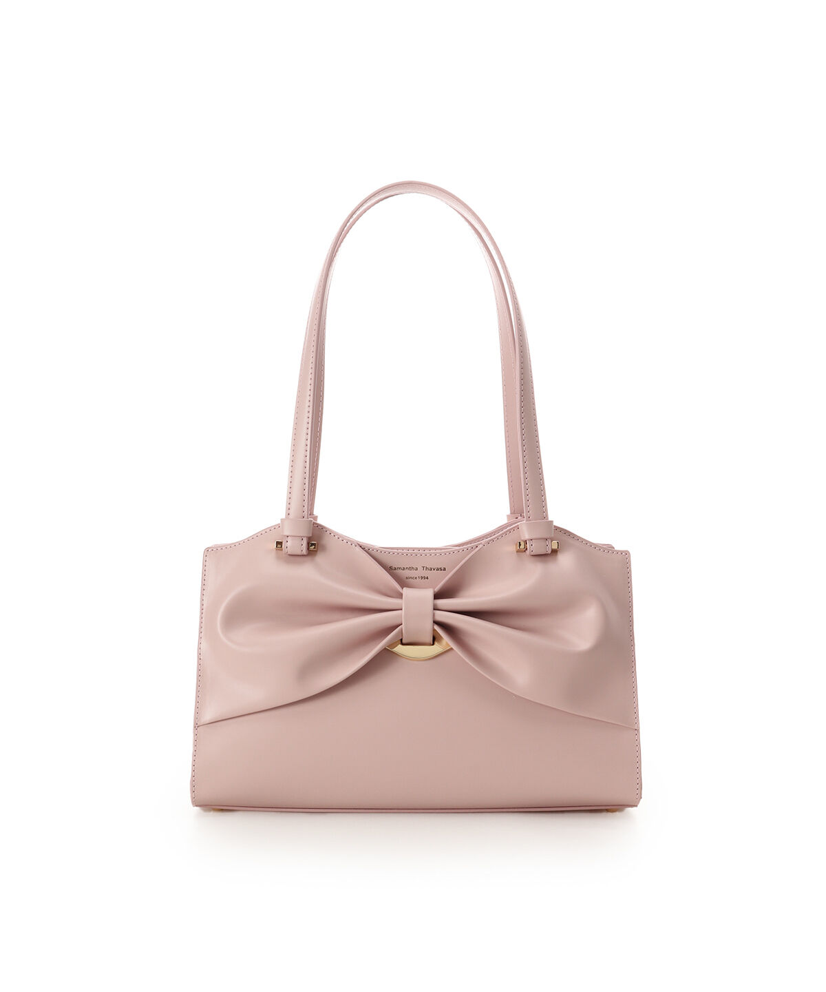 Samantha Thavasa「ドレープリボンレザートートバッグ」|トートバッグ|ﾋﾟﾝｸﾍﾞｰｼﾞｭ