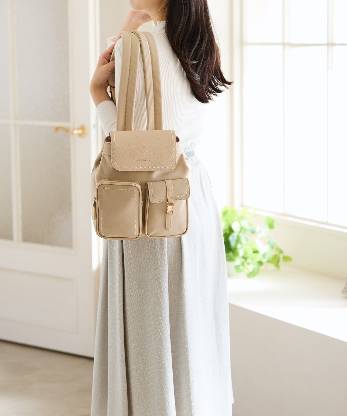 Samantha Thavasa「ナイロン&times;合皮 リュック」|リュック|