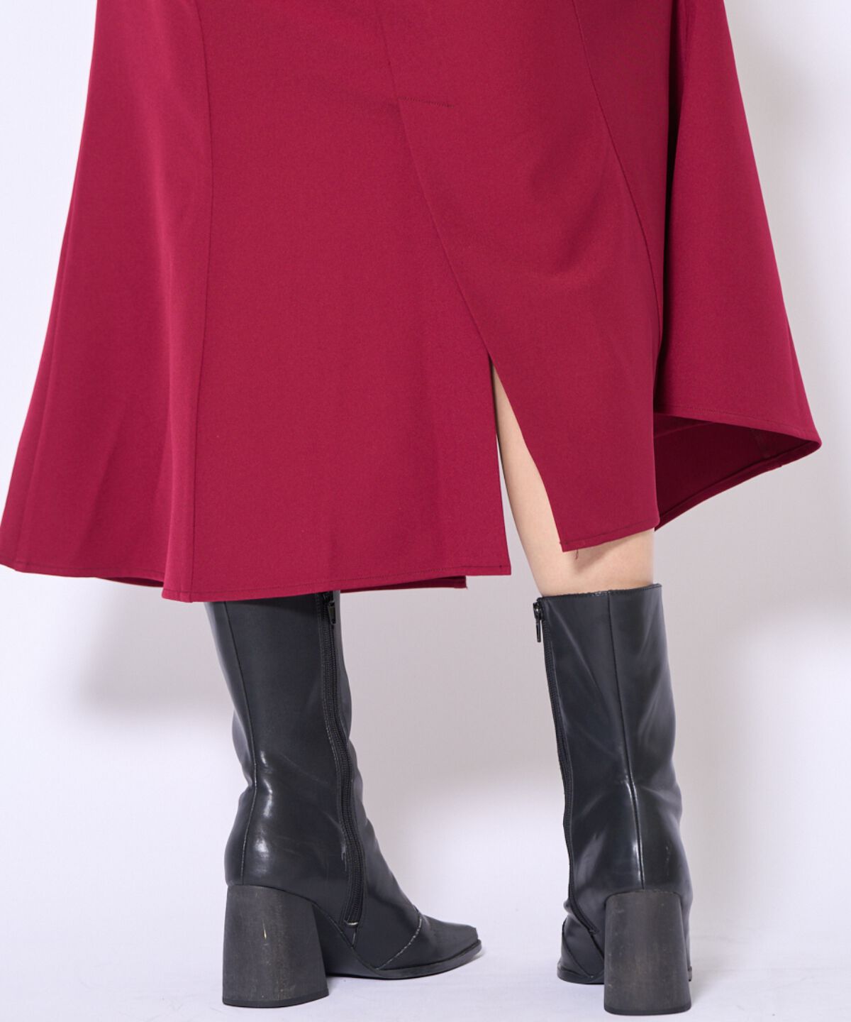 アンドクチュール「フロントZIPマーメイドスカート」|フレア|