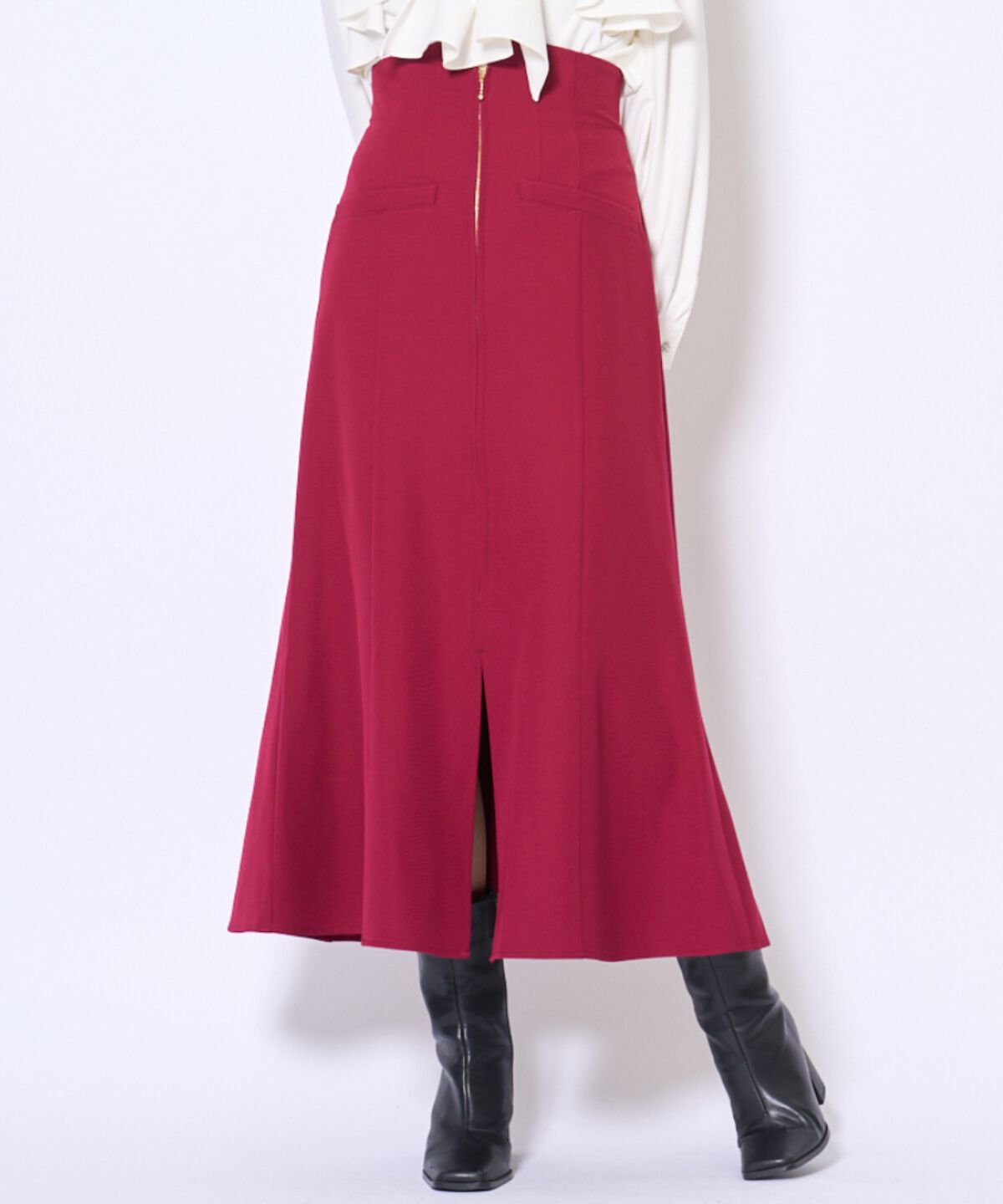 アンドクチュール「フロントZIPマーメイドスカート」|フレア|