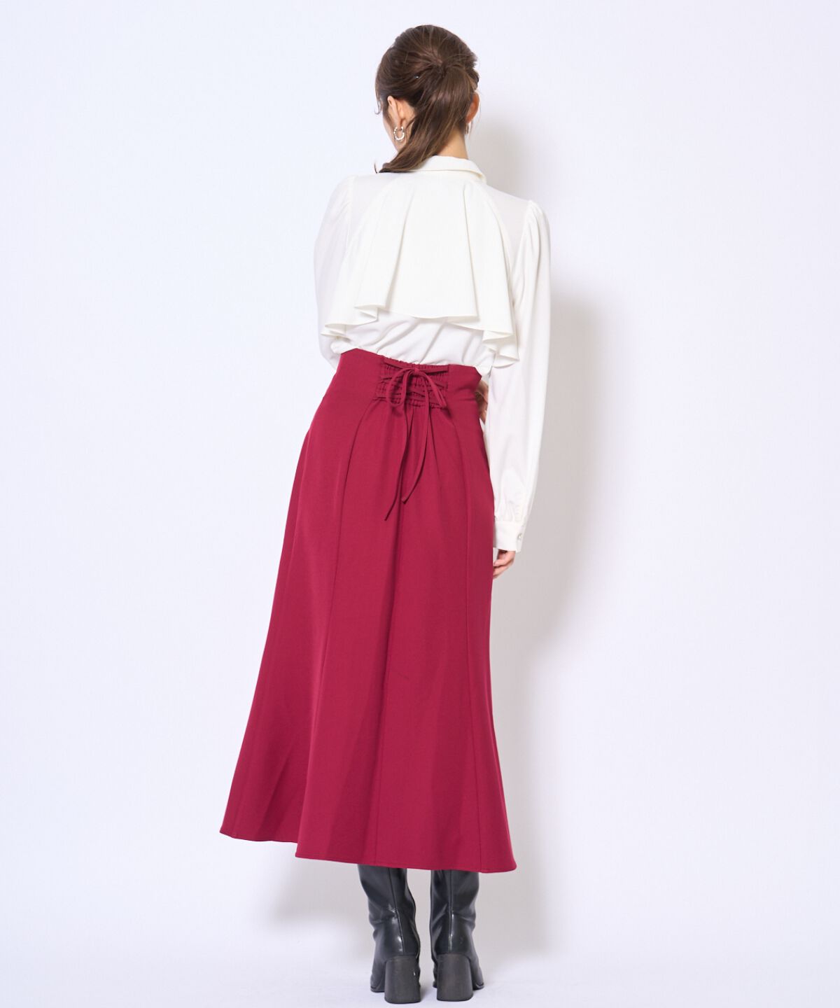 アンドクチュール「フロントZIPマーメイドスカート」|フレア|