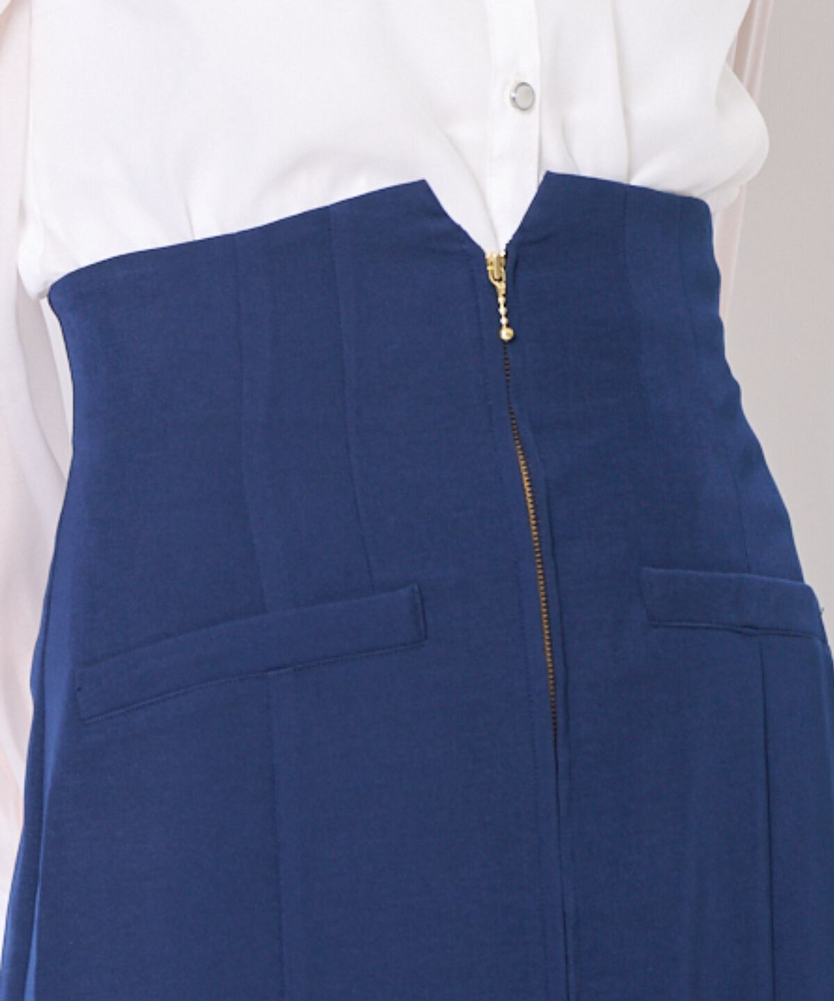 アンドクチュール「フロントZIPマーメイドスカート」|フレア|