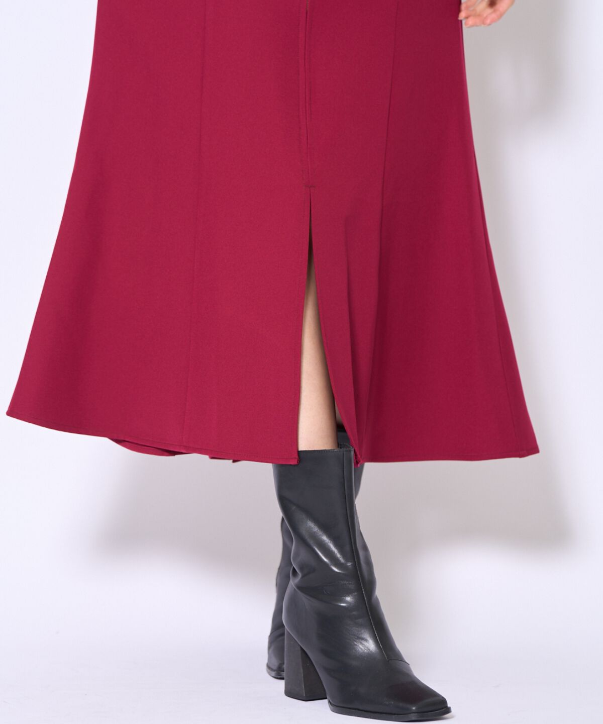 アンドクチュール「フロントZIPマーメイドスカート」|フレア|