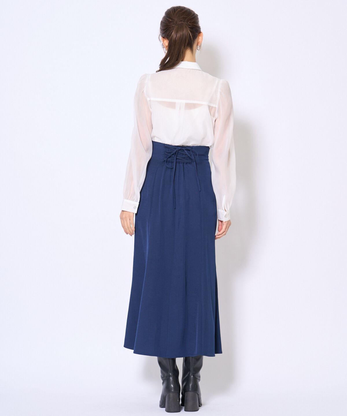 アンドクチュール「フロントZIPマーメイドスカート」|フレア|