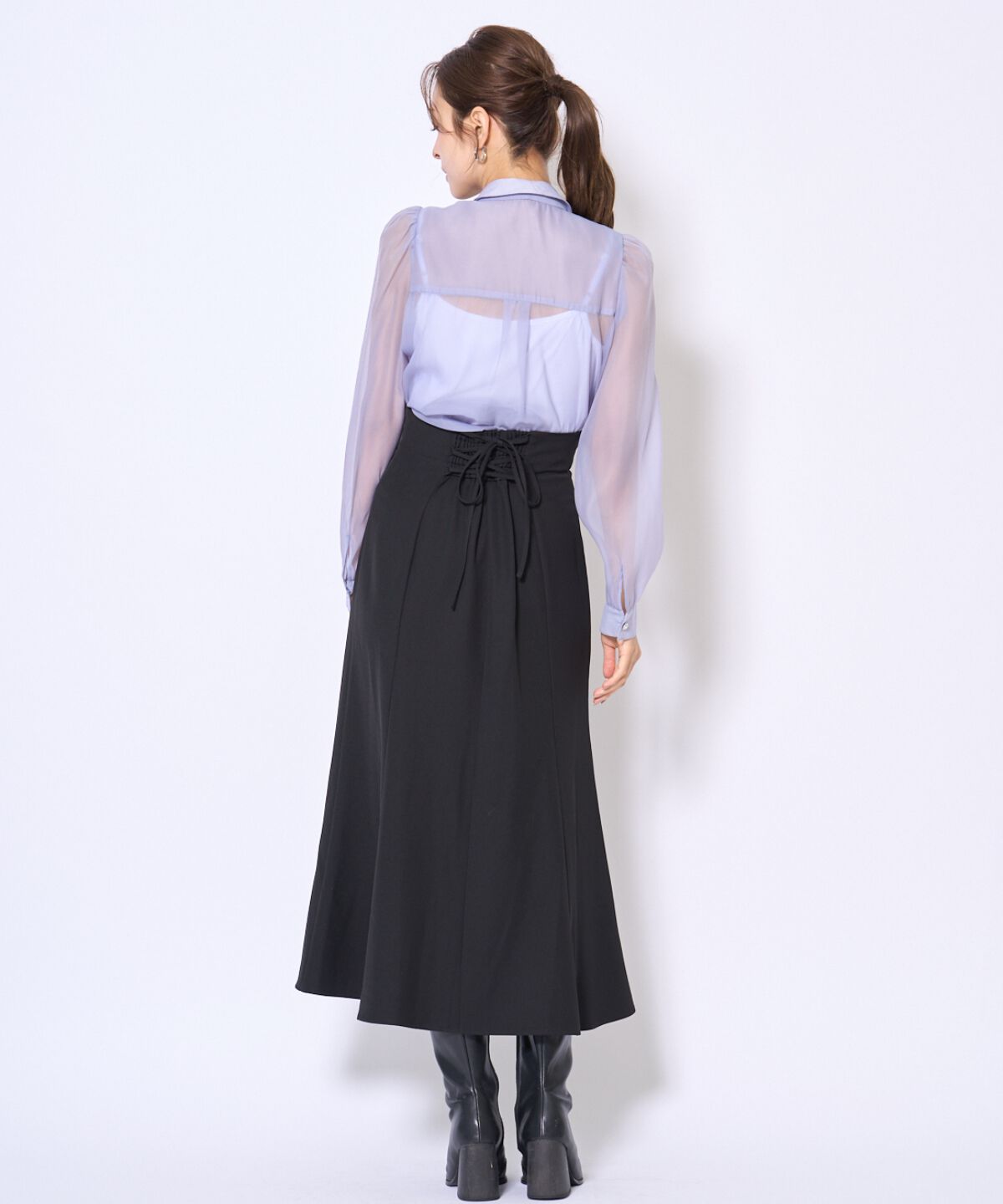 アンドクチュール「フロントZIPマーメイドスカート」|フレア|