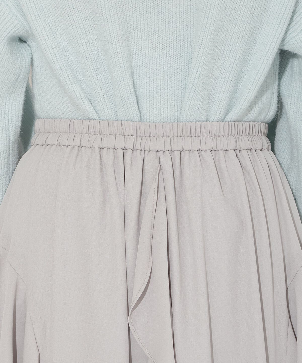 アンドクチュール「ラッフル切替フレアスカート」|フレア|