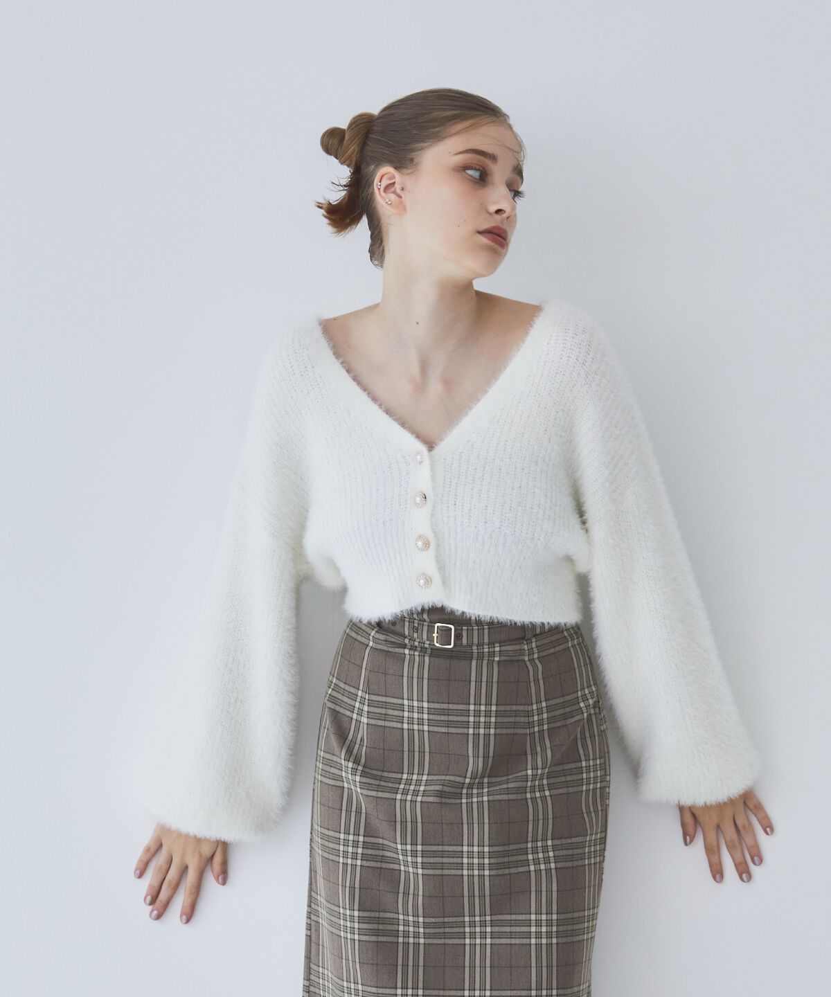 REDYAZEL「フェザーニットカーディガン」|カーディガン|