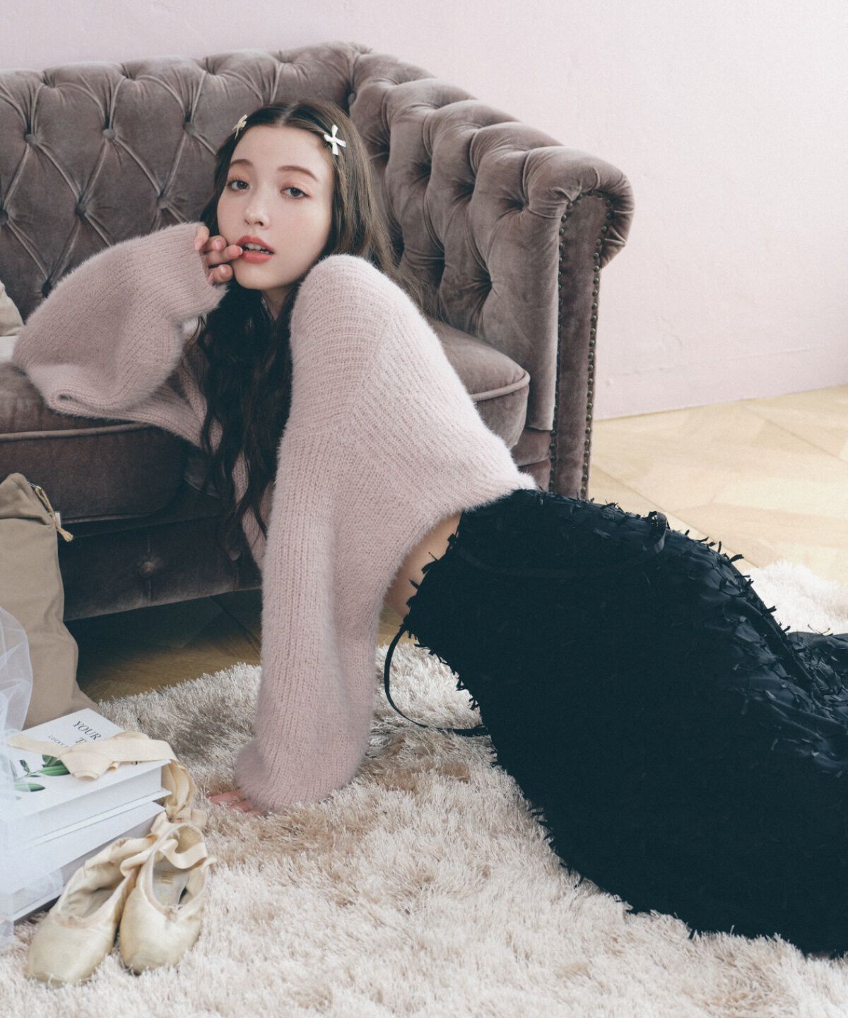 REDYAZEL「フェザーニットカーディガン」|カーディガン|