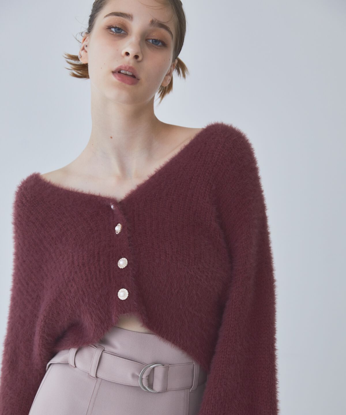 REDYAZEL「フェザーニットカーディガン」|カーディガン|