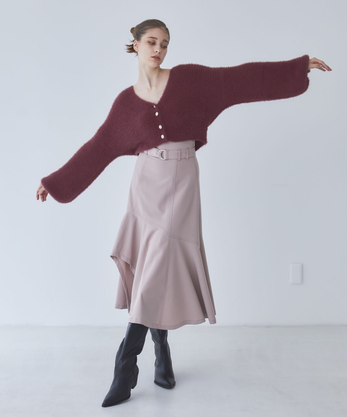 REDYAZEL「フェザーニットカーディガン」|カーディガン|