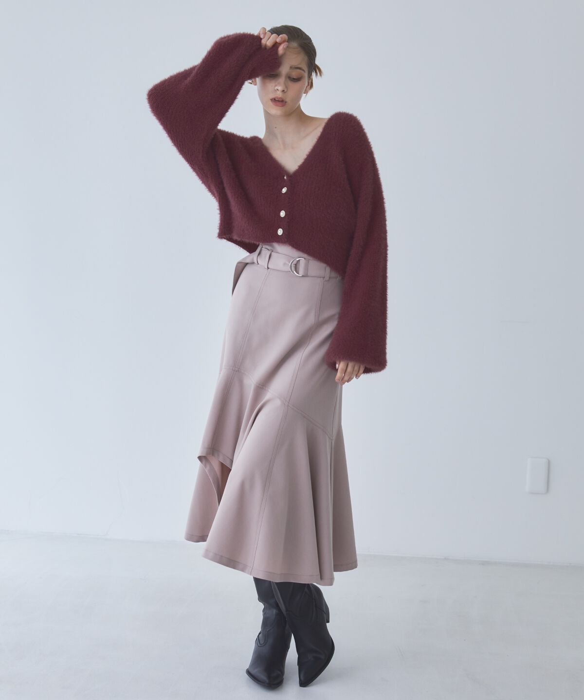 REDYAZEL「フェザーニットカーディガン」|カーディガン|