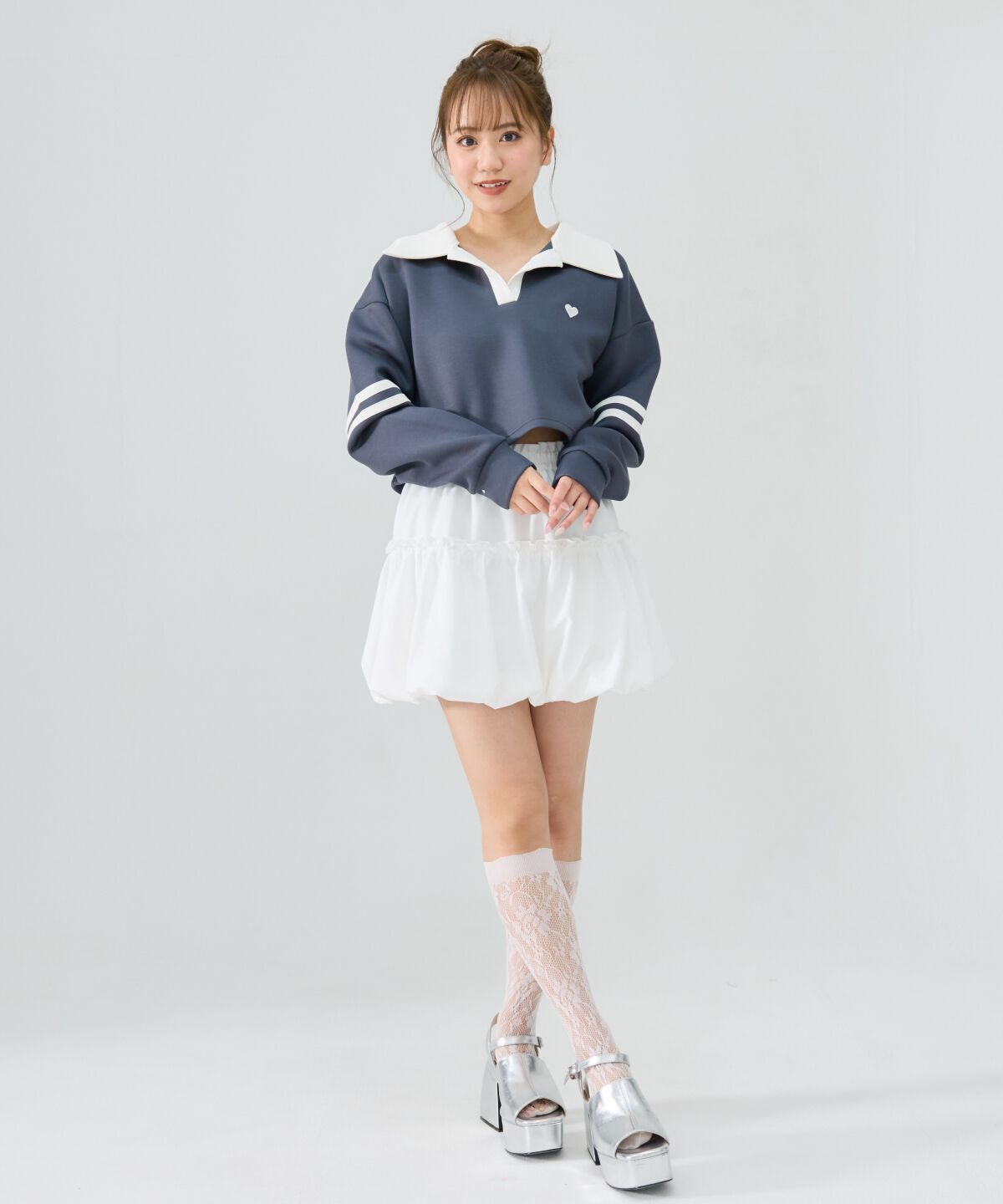 REDYAZEL「ハート刺繍ラガートップス」|Tシャツ・カットソー|