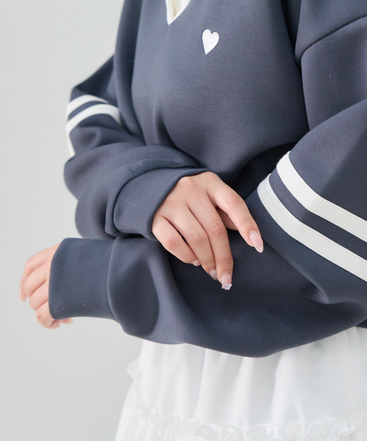 REDYAZEL「ハート刺繍ラガートップス」|Tシャツ・カットソー|