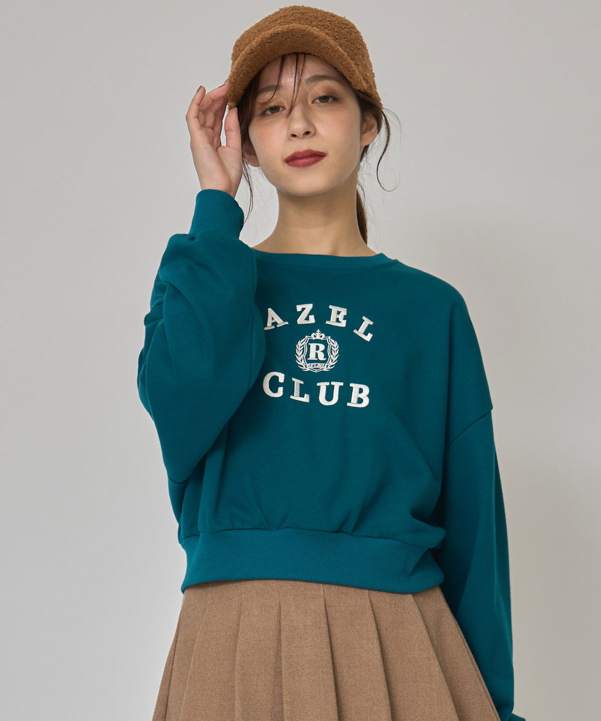 REDYAZEL「アゼルクラブカレッジロゴスウェットプルオーバー」|Tシャツ・カットソー|グリーン