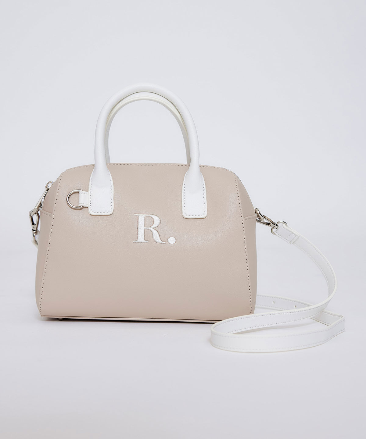 REDYAZEL「R.バイカラーミニボストンショルダーバッグ」|ショルダー・メッセンジャー|ベージュ