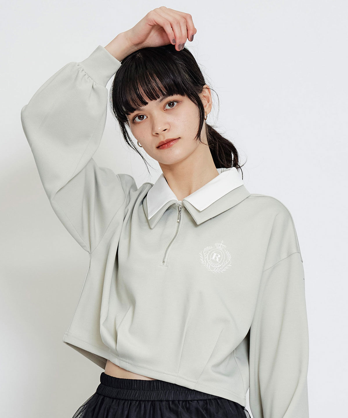 REDYAZEL「エンブレムダブルカラーカットプルオーバー」|Tシャツ・カットソー|ミント