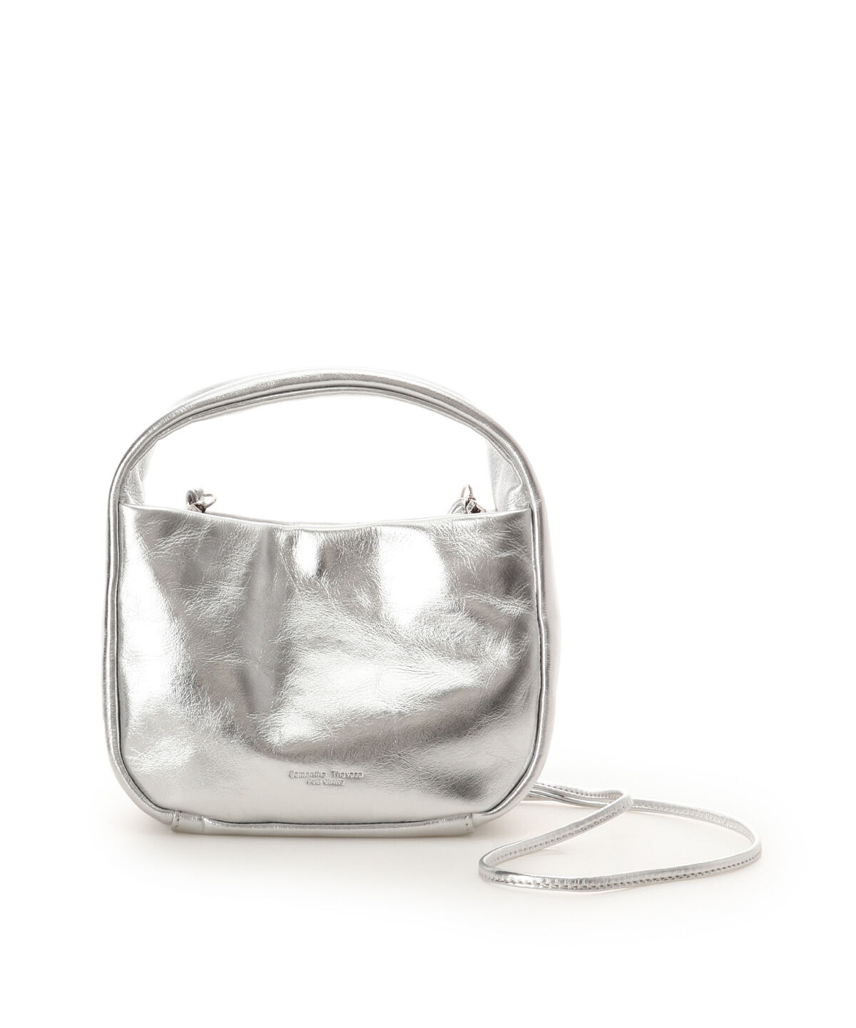 Samantha Thavasa Petit Choice「ソフトレザーミニバッグ」|ショルダー・メッセンジャー|シルバー