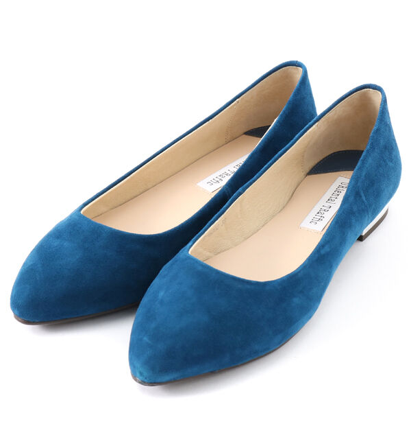 ORiental TRaffic「【アウトレット価格】本革スエードフラットパンプス/R-6002」|パンプス|BLUE
