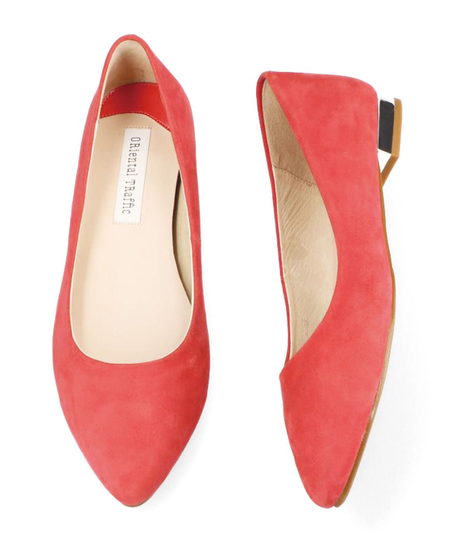 ORiental TRaffic「【アウトレット価格】本革スエードフラットパンプス/R-6002」|パンプス|