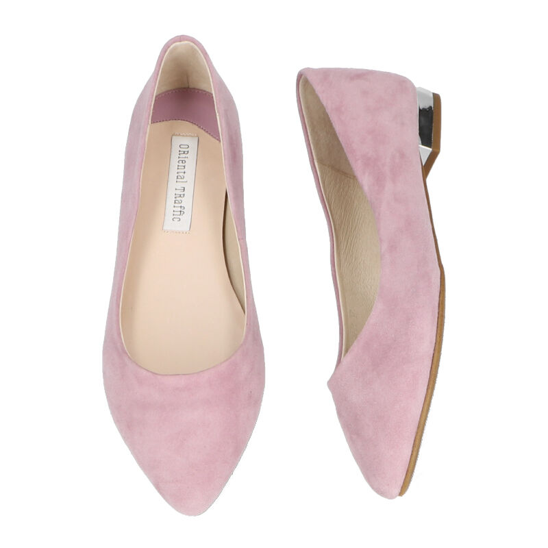 ORiental TRaffic「【アウトレット価格】本革スエードフラットパンプス/R-6002」|パンプス|