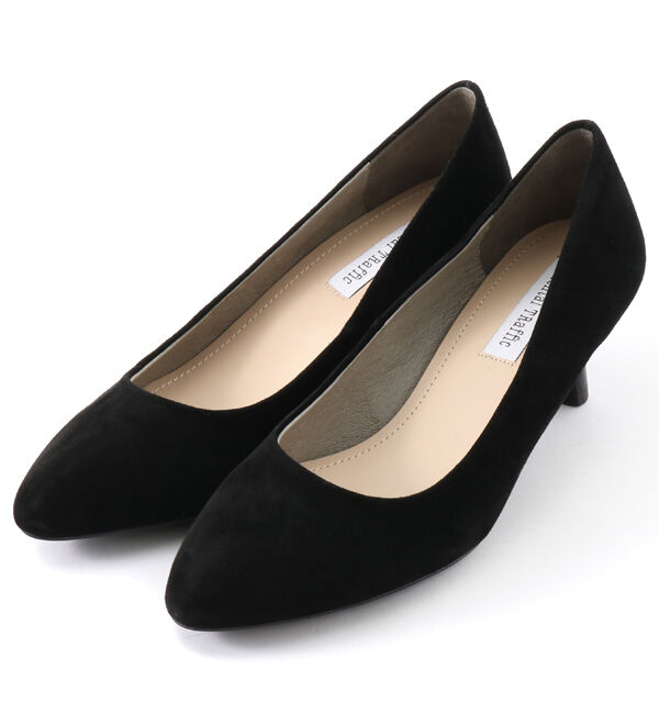 ORiental TRaffic「【アウトレット価格】本革スエードミドルヒールパンプス/R-6003」|パンプス|BLACK