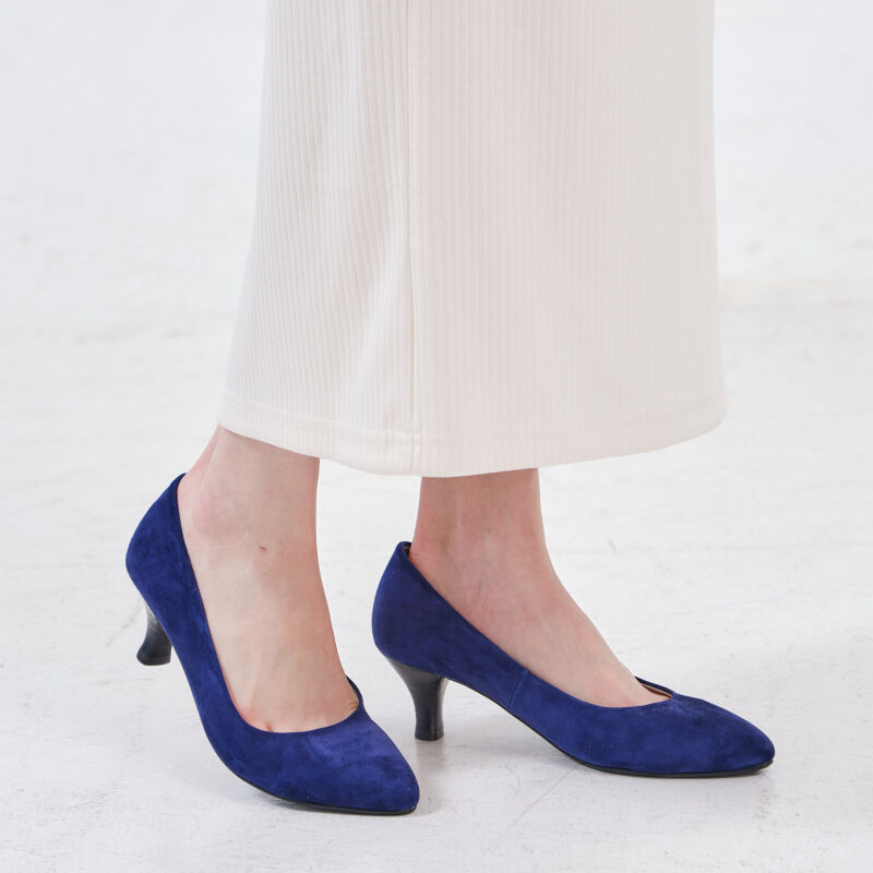 ORiental TRaffic「【アウトレット価格】本革スエードミドルヒールパンプス/R-6003」|パンプス|