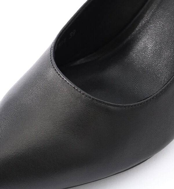 ORiental TRaffic「【本革/通勤/リクルート】ポインテッドヒールブラックパンプス/R-3101」|パンプス|