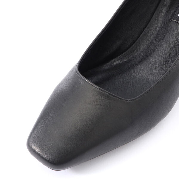 ORiental TRaffic「【本革/通勤/リクルート】スクエアトゥブラックパンプス/R-3103」|パンプス|