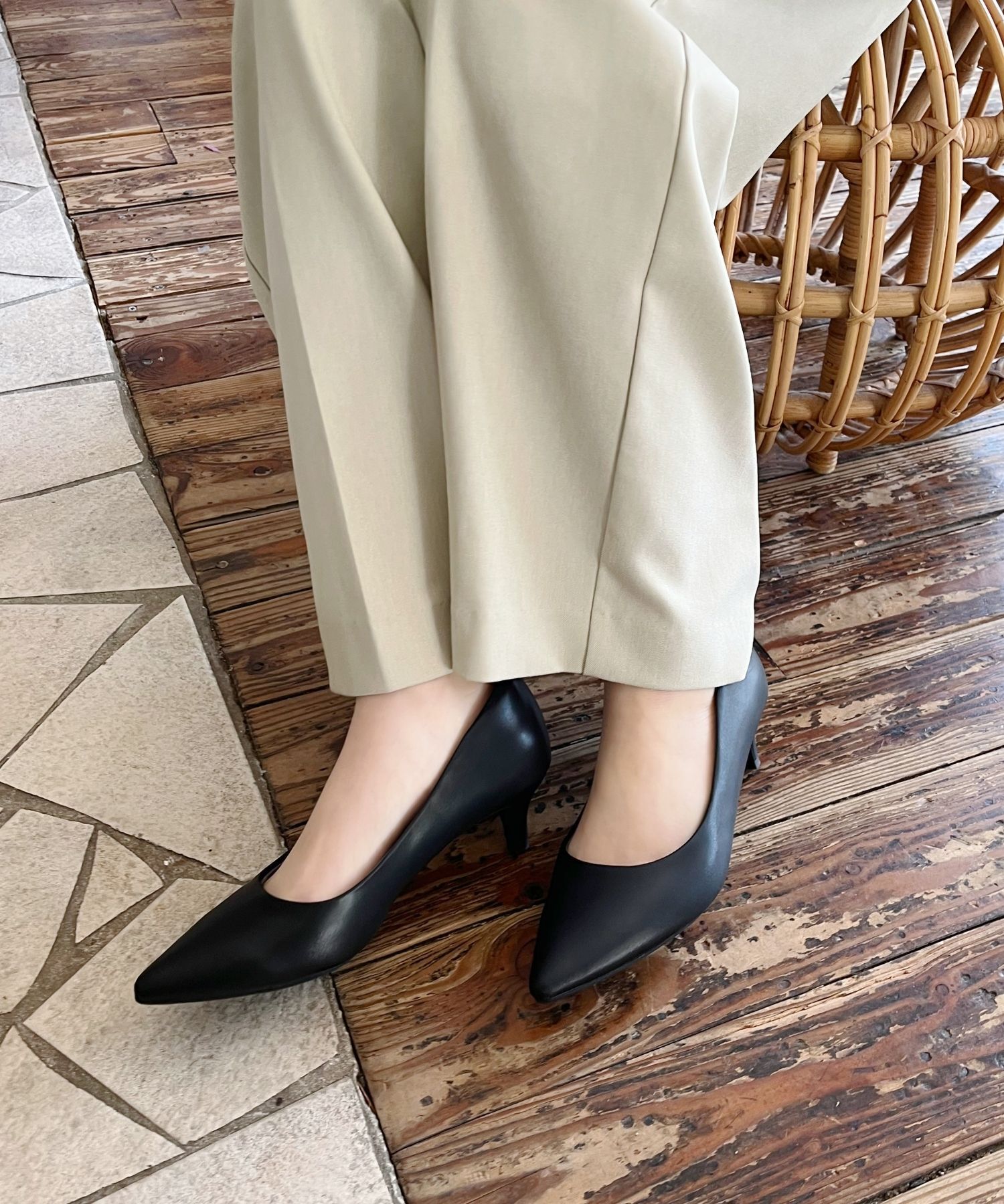 ORiental TRaffic「【跳べるパンプス/シリーズ累計１５０万足突破】ミドルヒール パンプス /R-3202 オフィス」|パンプス|