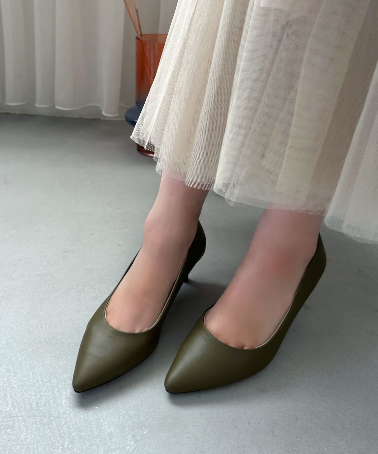 ORiental TRaffic「【跳べるパンプス/シリーズ累計１５０万足突破】ミドルヒール パンプス /R-3202 オフィス」|パンプス|KHAKI