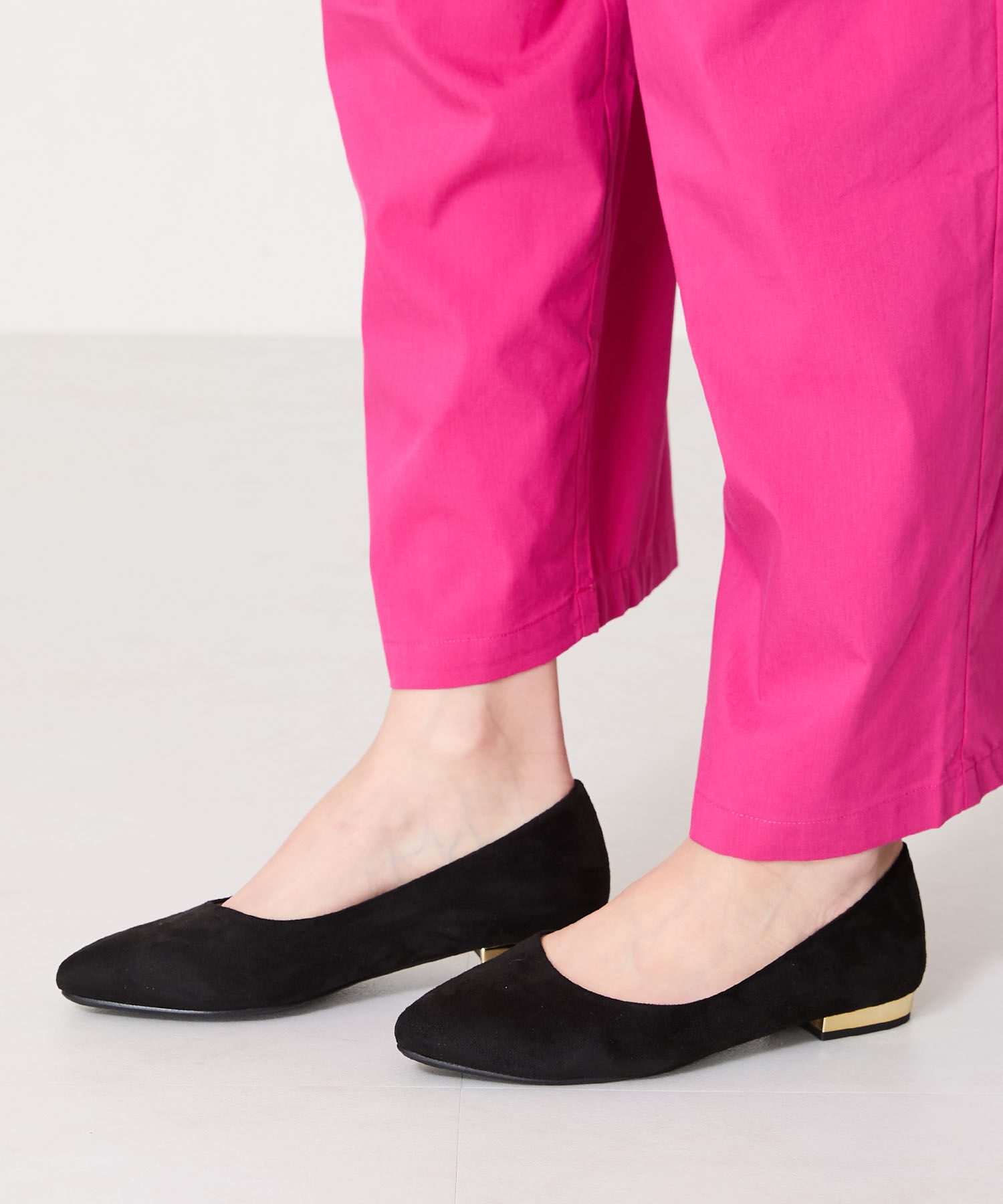 ORiental TRaffic「【WEB限定 / 累計15万足突破】ポインテッドトゥ フラット パンプス /R-4007 通勤靴 厚手クッション」|パンプス|