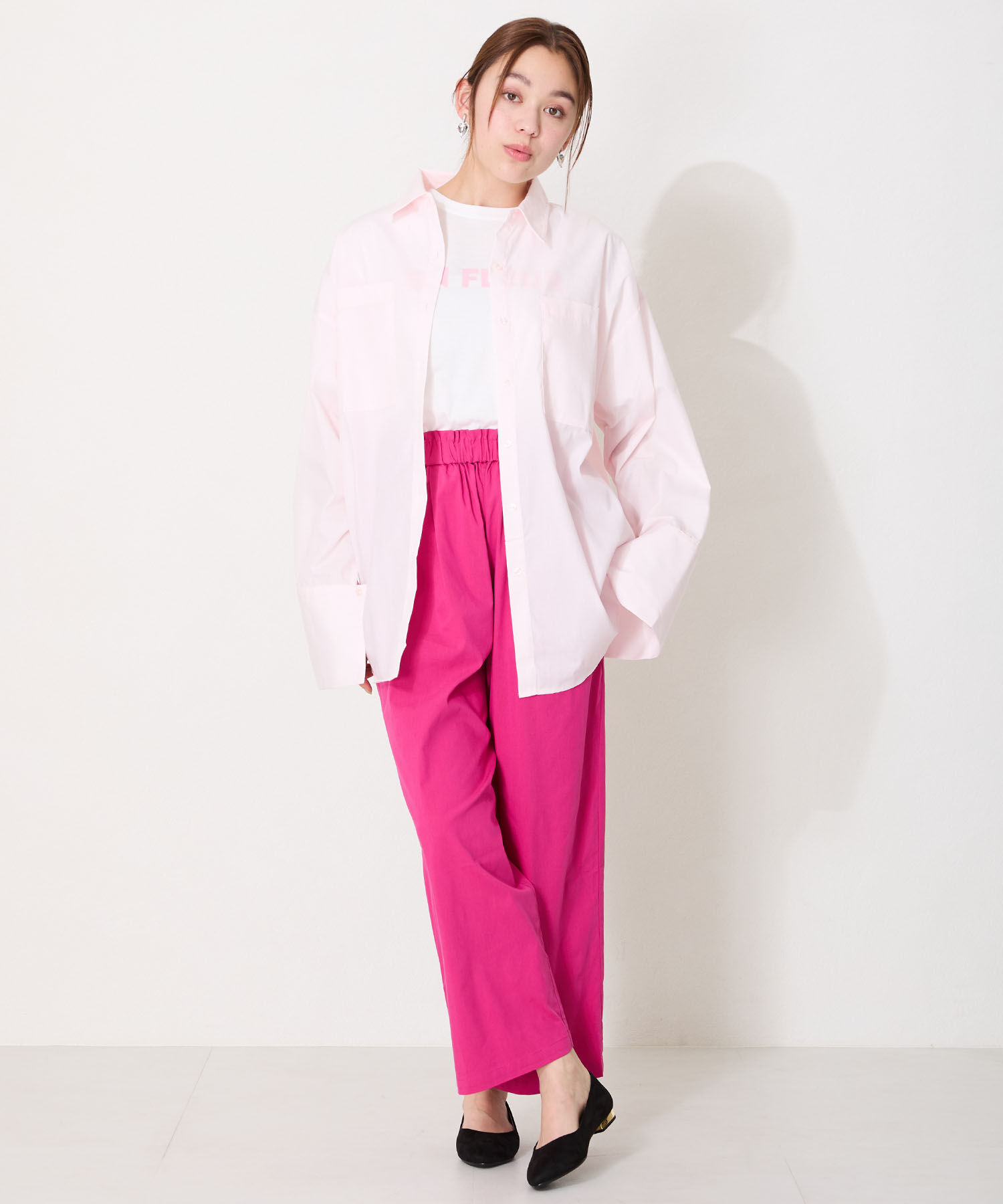 ORiental TRaffic「【WEB限定 / 累計15万足突破】ポインテッドトゥ フラット パンプス /R-4007 通勤靴 厚手クッション」|パンプス|