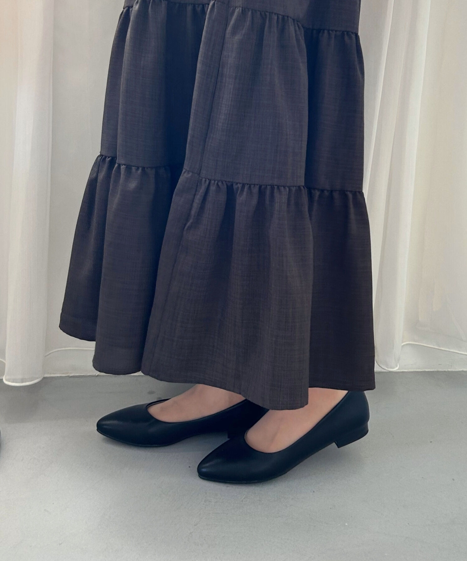 ORiental TRaffic「【WEB限定 / 累計15万足突破】ポインテッドトゥ フラット パンプス /R-4007 通勤靴 厚手クッション」|パンプス|