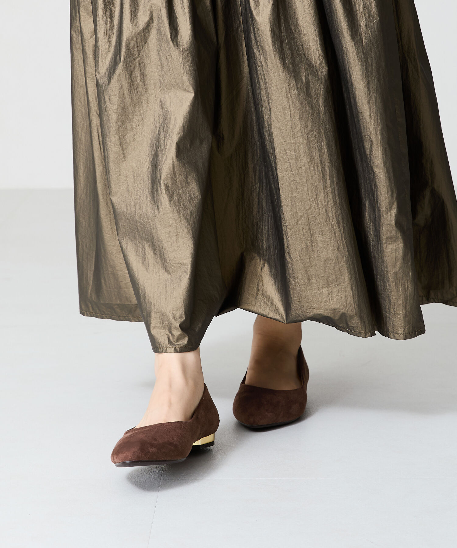 ORiental TRaffic「【WEB限定 / 累計15万足突破】ポインテッドトゥ フラット パンプス /R-4007 通勤靴 厚手クッション」|パンプス|