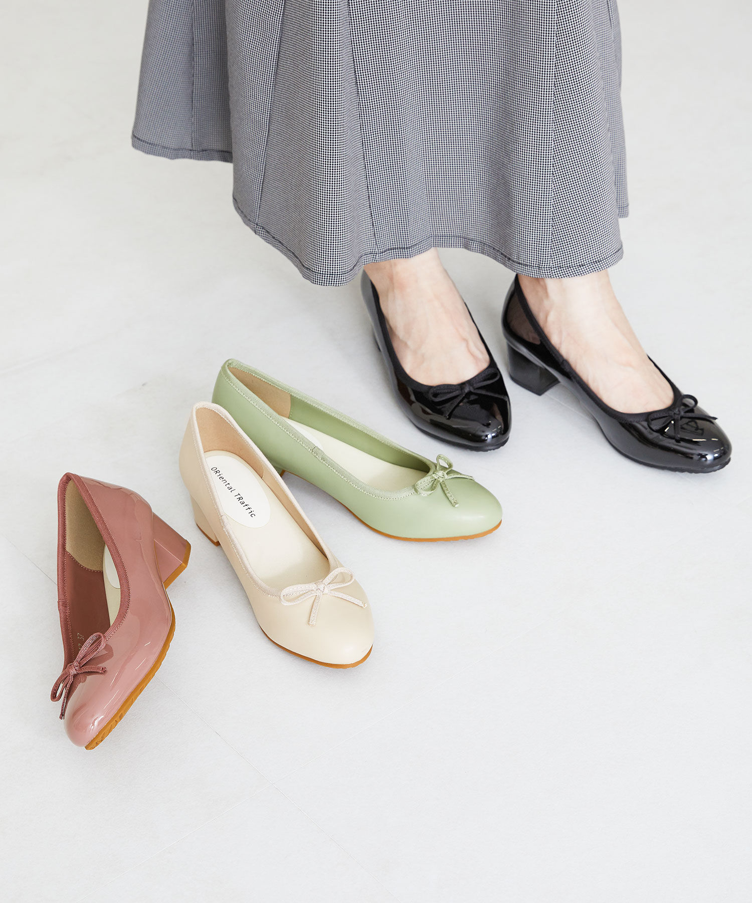 ORiental TRaffic「【防水】 ラウンドトゥ バレエ レイン パンプス /R-1017 バレエシューズ ヒール4.3ｃｍ」|パンプス|